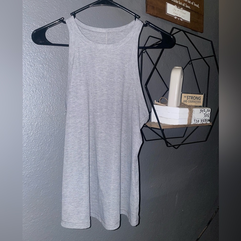 Grey All in Motion Ribbed Racerback Tank Size M